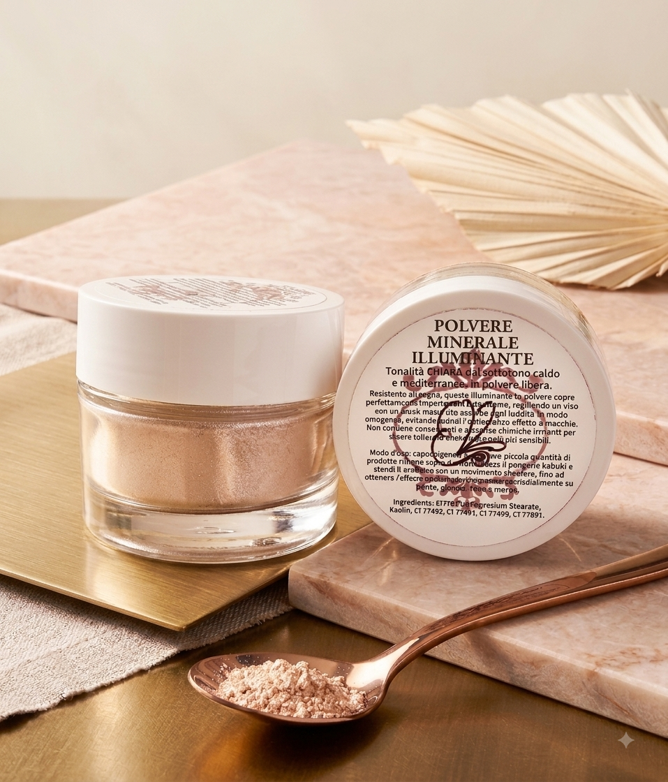POLVERE MINERALE ILLUMINANTE
Tonalità Chiara –